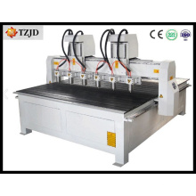 Router de madeira do CNC das cabeças da elevada precisão multi